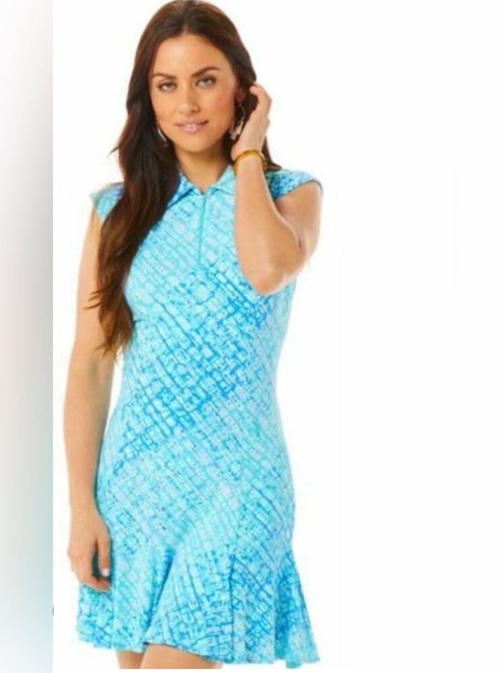 IBKUL Liz Sleeveless Golf Polo Dress Sz XS Resort Wear UPF 50+ Sun protection